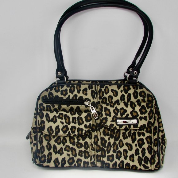 Collection Leopard Style Handbag with Double Handles - Picture 1 of 8